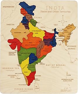 Janod Wooden Jigsaw Puzzle 100 Pieces India Map image 2
