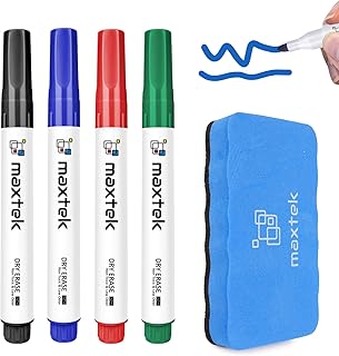 Classix Whiteboard Marker Set 4 Colors with Eraser