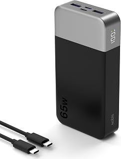 Power Bank 20000mAh 65W USB-C PD Fast Charge