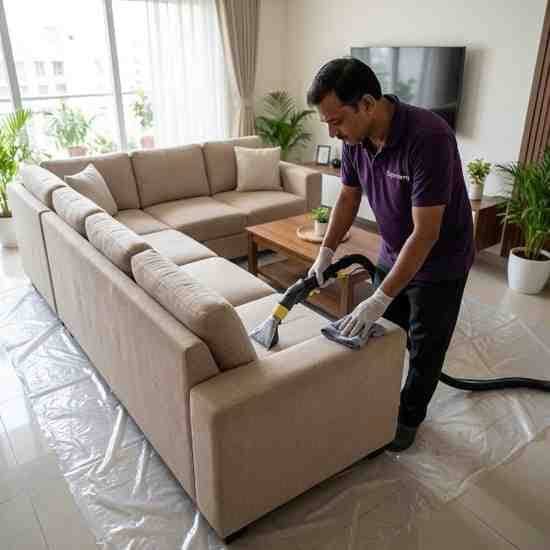 Sofa Deep Dry Cleaning Foam Extraction 3 Seater