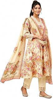 Women Floral Anarkali Kurta Cotton Blend image 2