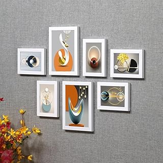 Collage Wooden Photo Frame Set of 7 Wall Art