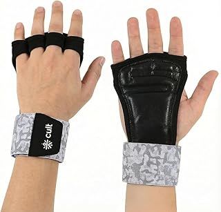 Leather Gym Workout Gloves Anti-Slip Wrist Wrap